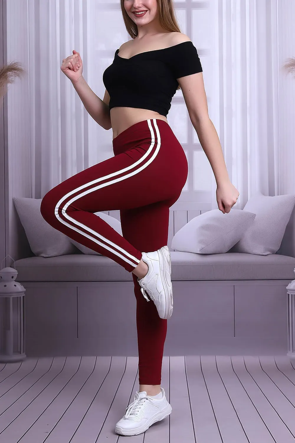 ليقينز ضيق بشريط مزدوج