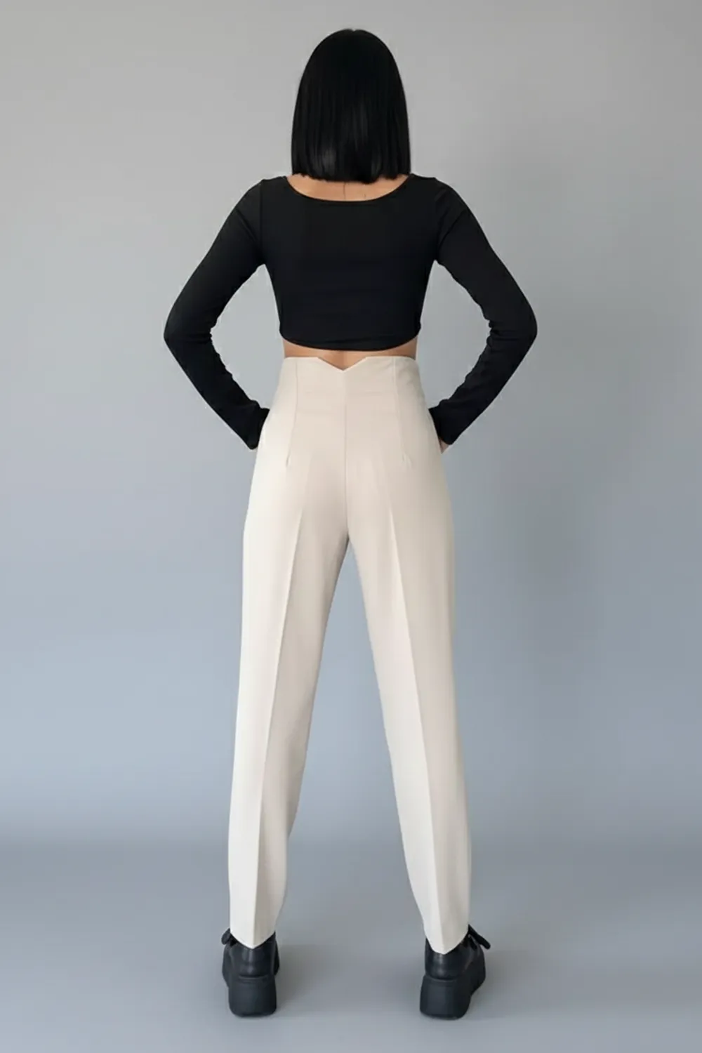 بنطلون رسمي عالي الخصر